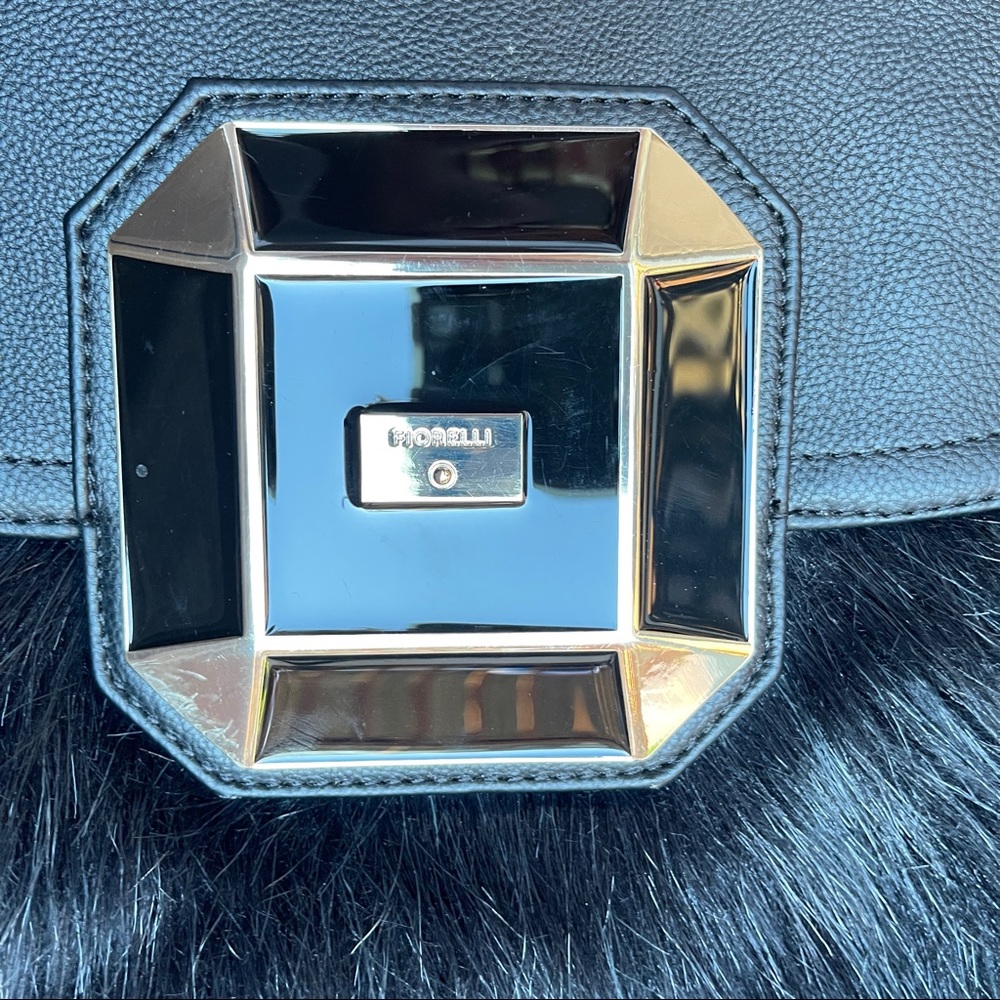 Fiorelli Handbag Black Faux Fur Satchel - Picture 11 of 11